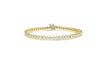 Yellow Gold Diamond Tennis Bracelet, 18K White 5.30 Carats