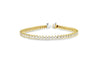 Yellow Gold Diamond Tennis Bracelet, 18K White 5.30 Carats
