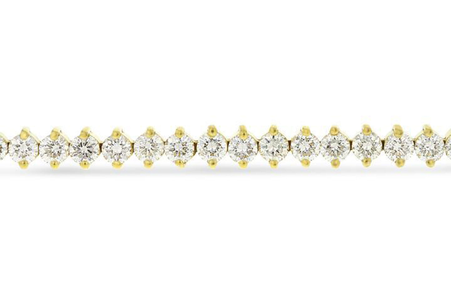 Yellow Gold Diamond Tennis Bracelet, 18K White 5.30 Carats