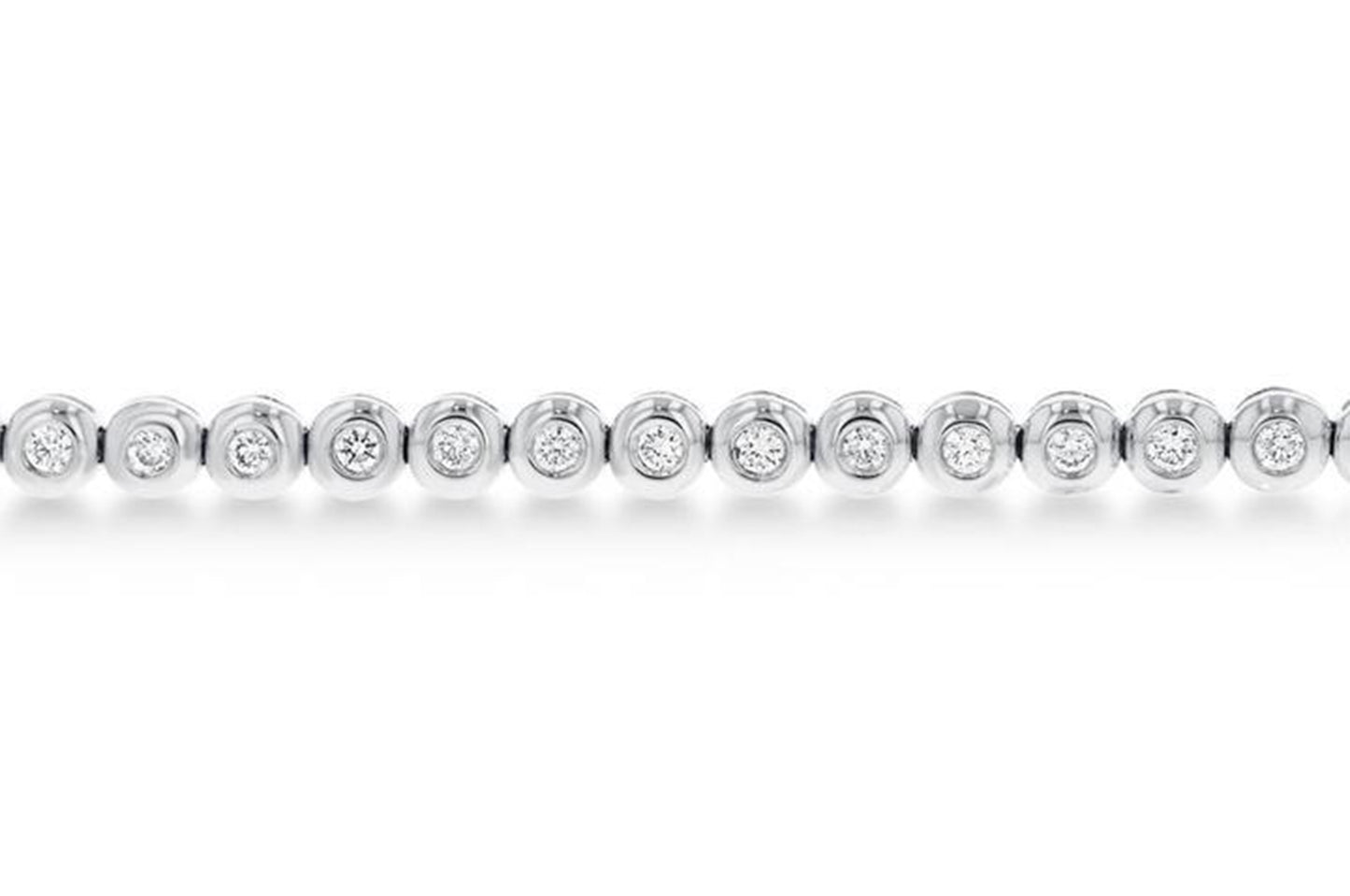 Tennis Bracelet Diamond,18K White Gold, 1.04 Carats