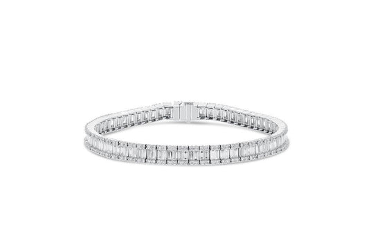 18K White Gold Diamond Bracelet, 6.65 Carats