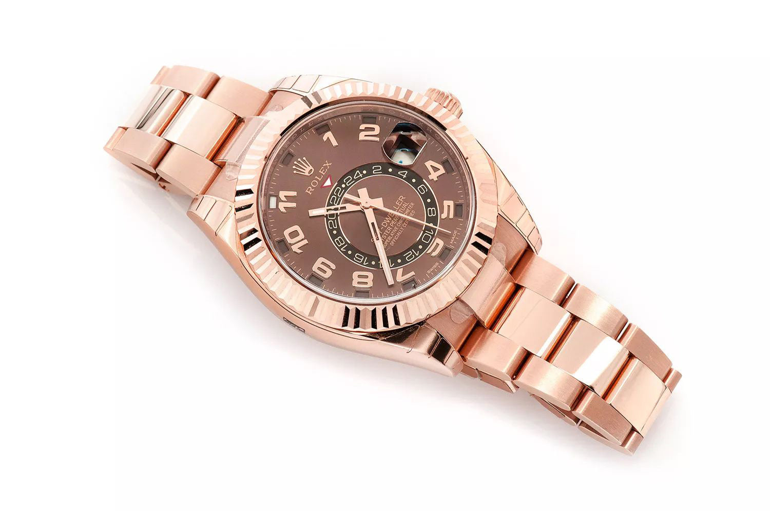 Rolex sky dweller outlet chocolate face