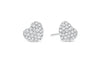 Heart Shaped Diamond Earrings18K White Gold, 1.04 Carats