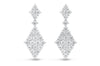 18K White Gold Diamond Earrings, 5.77 Carats