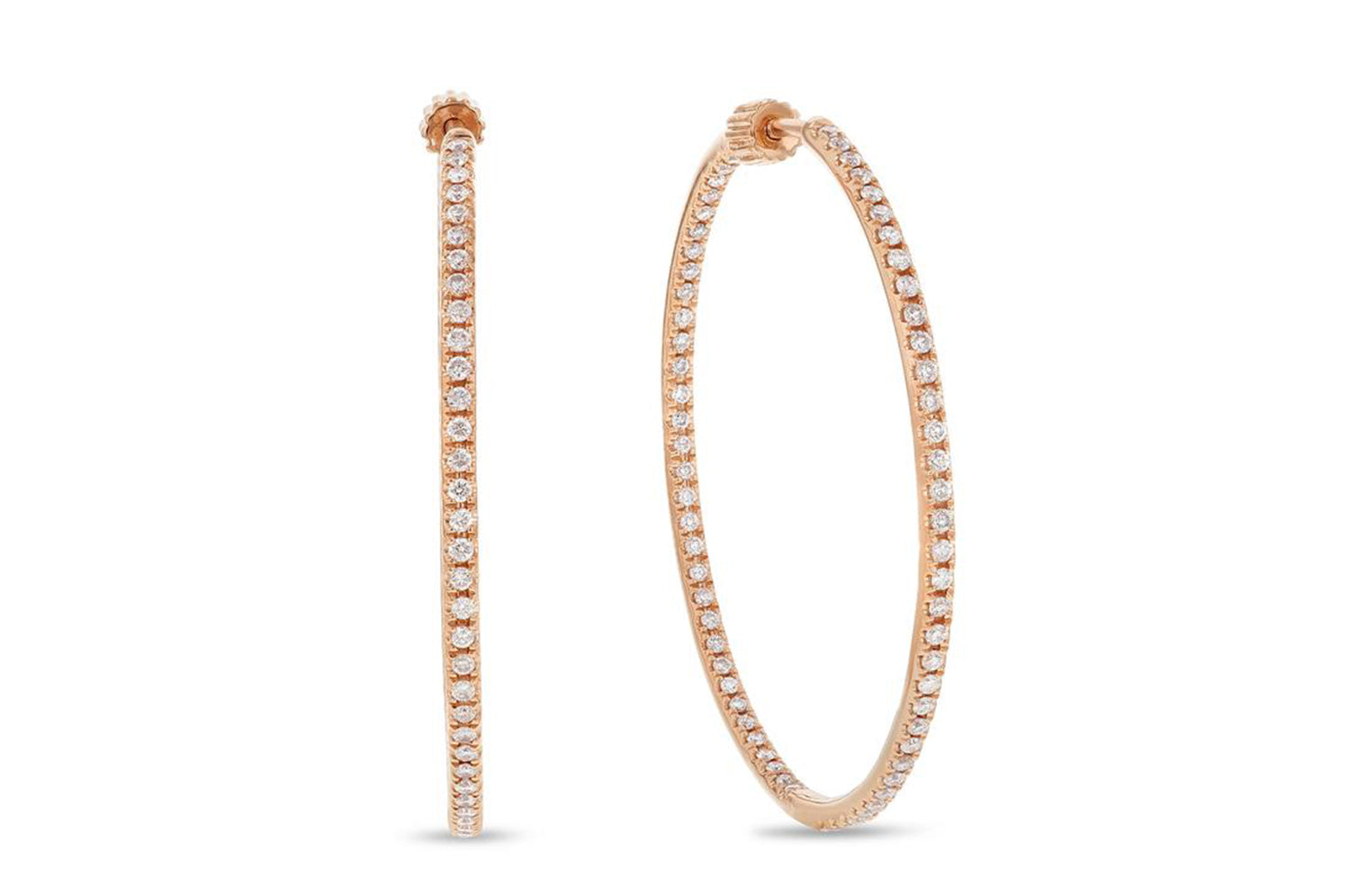 'Jolie' 18K Rose Gold Hoop Earrings