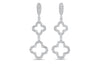 &#39;Cleef&#39; 18K White Gold Chandelier Earrings, 3.40 Carats