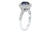 Sapphire Engagement Ring,18K White Gold Diamond &amp; 2.00 Carats