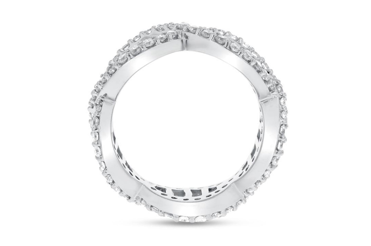 18K White Gold Diamond Ring, 3.88 Carats