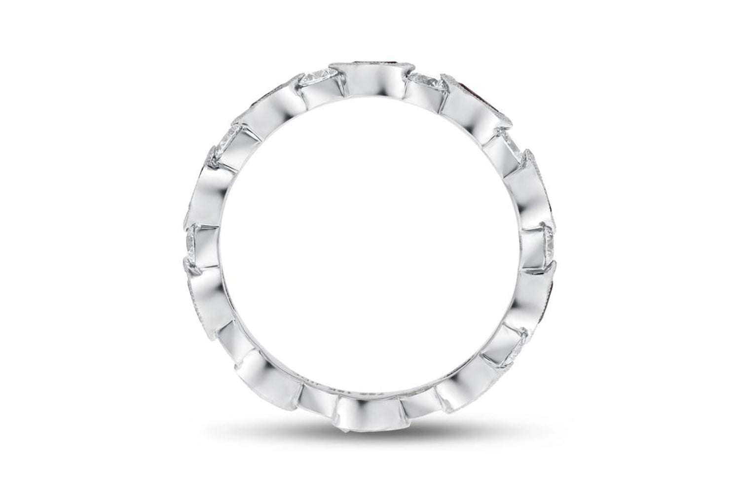 18K White Gold Ruby & Diamond Ring, 1.17 Carats