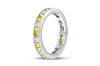 18K White Gold Yellow Sapphire &amp; Diamond Ring, 1.26 Carats