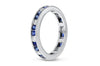18K White Gold Diamond &amp; Sapphire Ring, 1.36 Carats