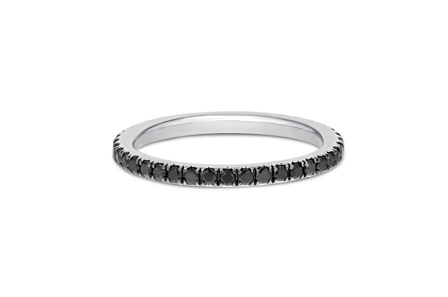 Black Diamond White Gold 'Blac' Eternity Band, 0.51 Carats