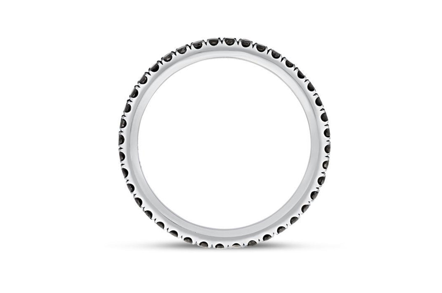 Black Diamond White Gold 'Blac' Eternity Band, 0.51 Carats