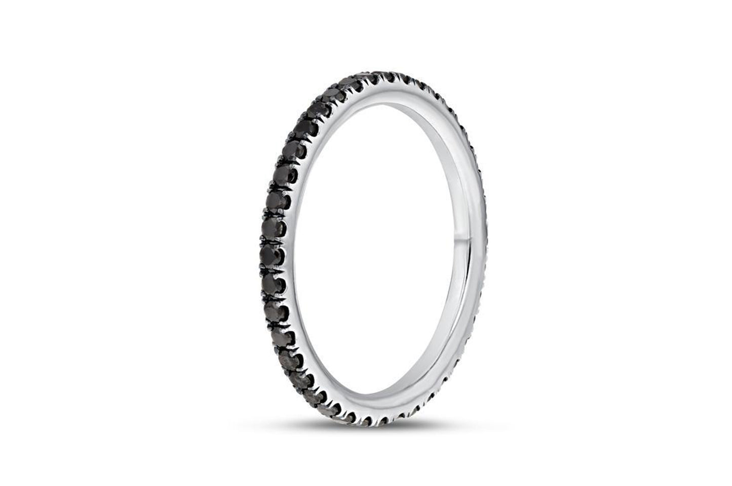 Black Diamond White Gold 'Blac' Eternity Band, 0.51 Carats