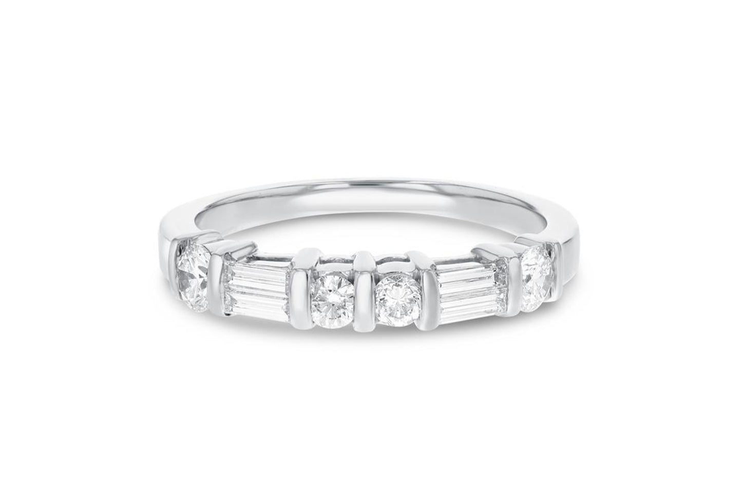 'Janna' 14K White Gold Diamond Wedding Band, 1.04 Carats