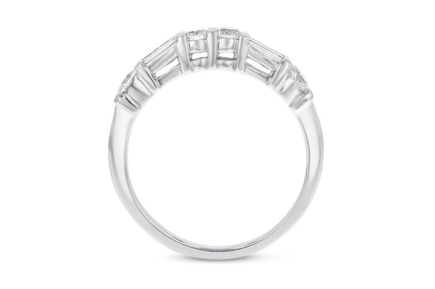 'Janna' 14K White Gold Diamond Wedding Band, 1.04 Carats