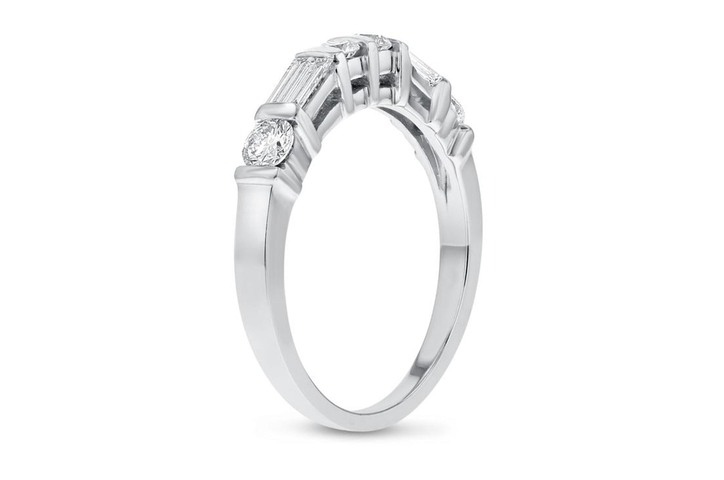 'Janna' 14K White Gold Diamond Wedding Band, 1.04 Carats