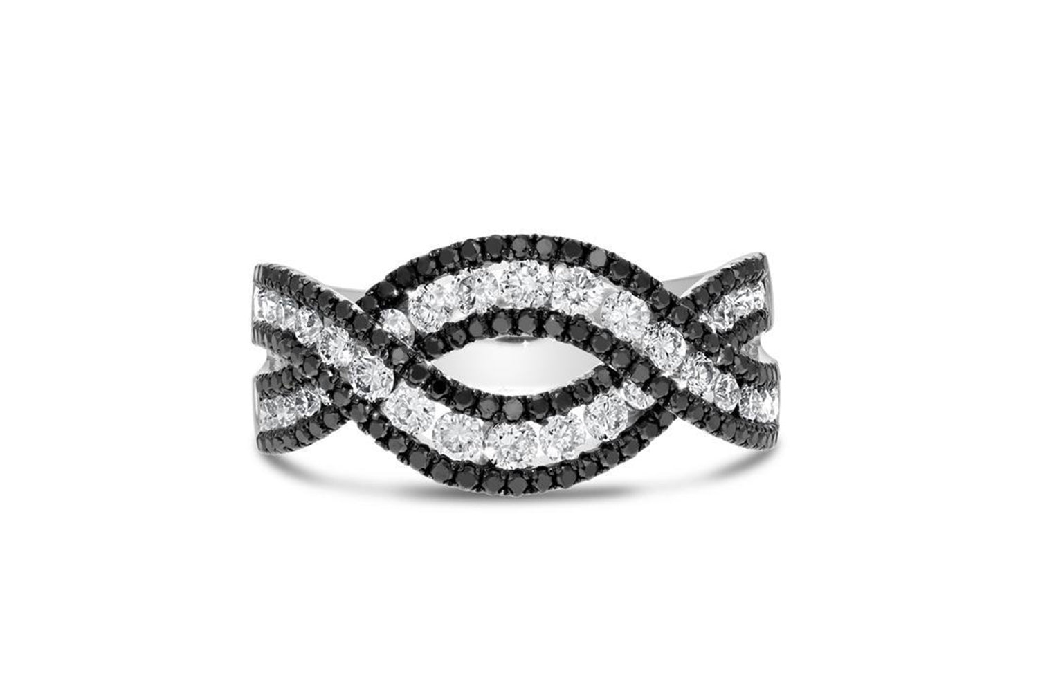 'Donna' 18K Two Tone Gold Diamond Ring, 1.56 Carats