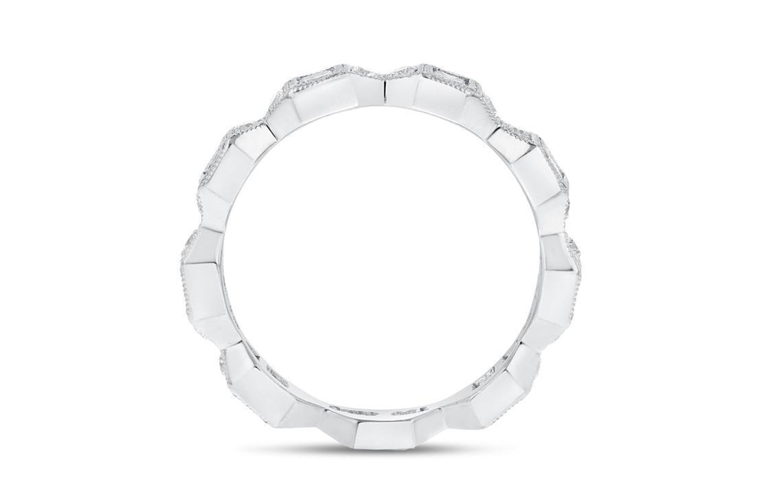 18K White Gold Diamond Ring, 0,59 Carats