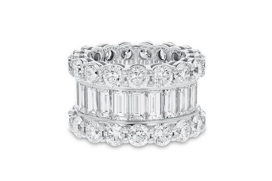 18K White Gold Diamond Ring, 15.47 Carats