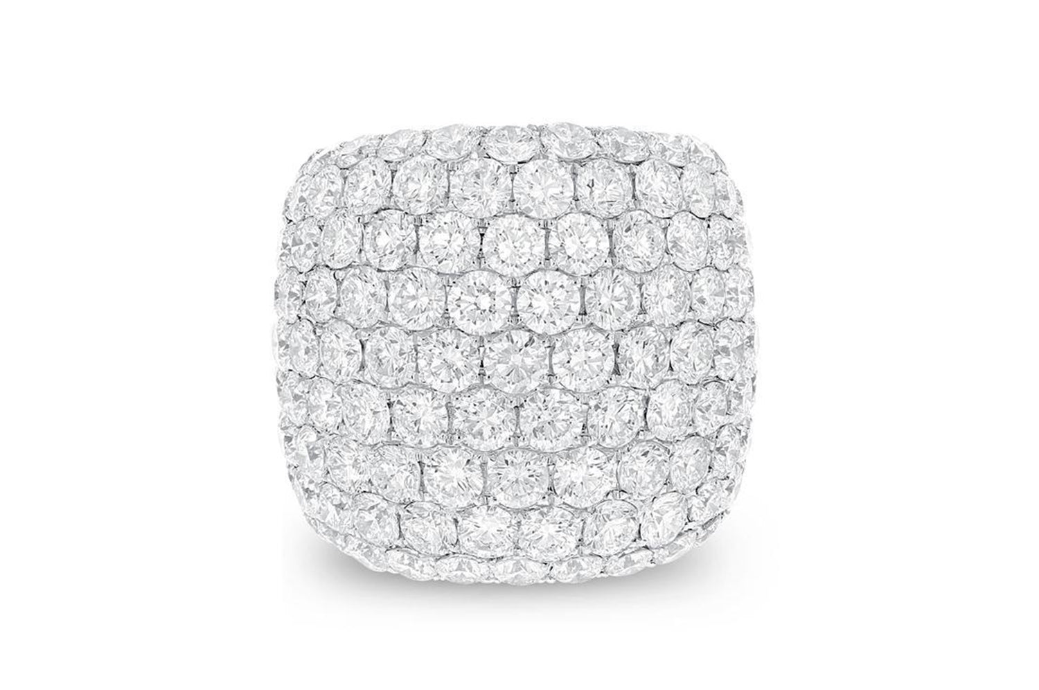 'Khloe' 18K White Gold Diamond Ring, 10.79 Carats
