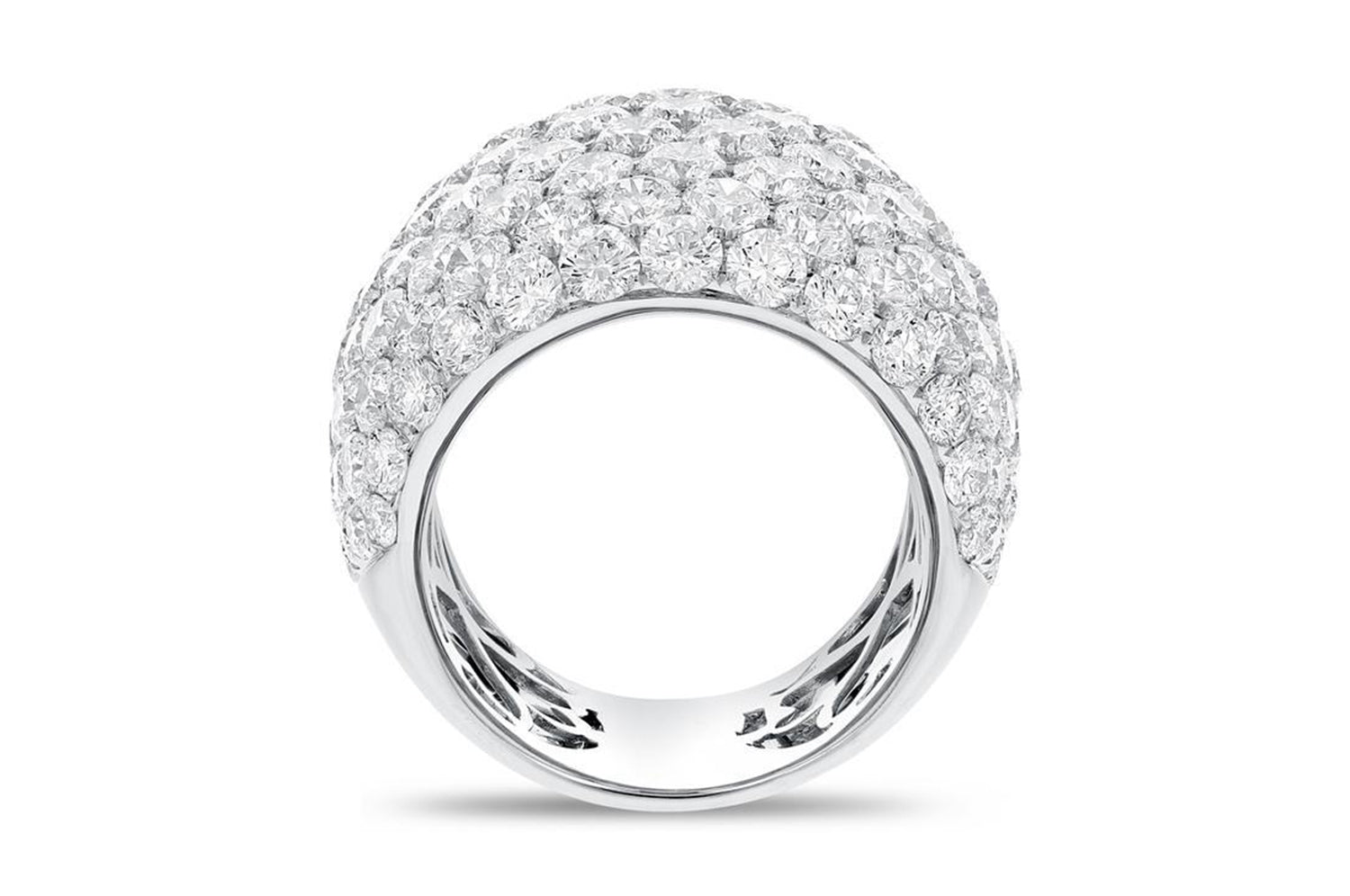 'Khloe' 18K White Gold Diamond Ring, 10.79 Carats