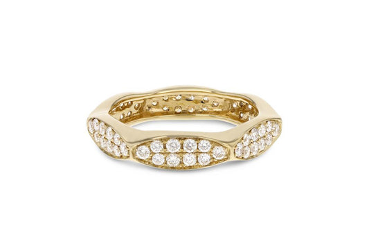 Diamond 'Loren' Yellow Gold Eternity Band, 0.93 Carats