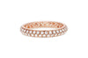Diamond Rose Gold 2 Row Micropave Eternity Band, 0.85 Carats