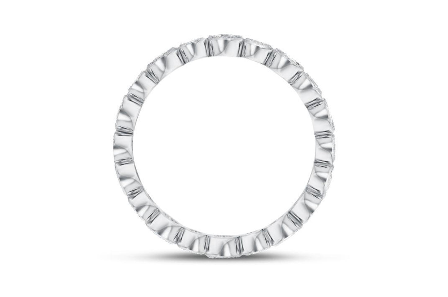 'Chrissy' Diamond White Gold Bezel Set, 0.69 Carats