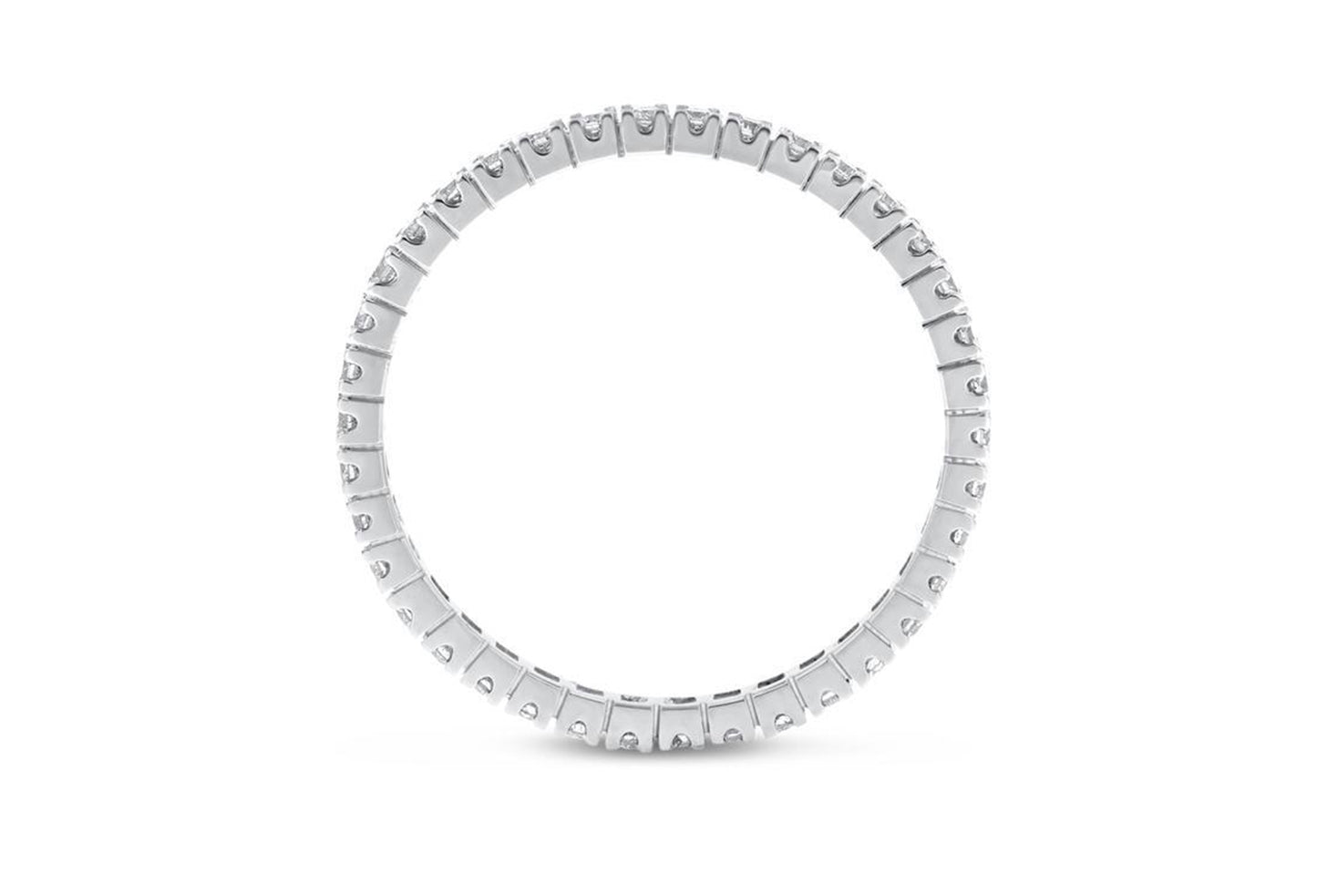 Diamond White Gold Petite Eternity Band , 0.35 Carats