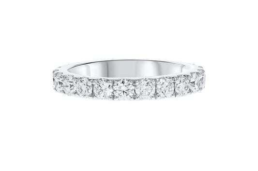 18K White Gold Diamond  Wedding Band 2.10 Carats