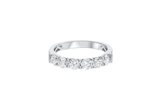 'Sabrina' 18K White Gold Diamond Wedding Band, 1.23 Carats