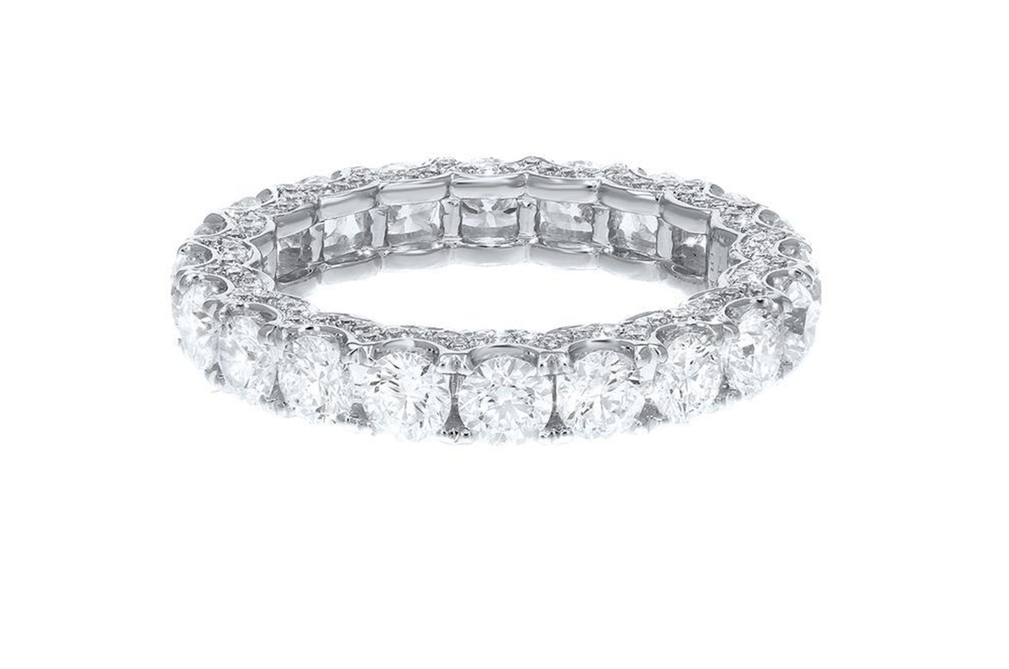 'Valerie ' 18K White Gold Wedding Band, 2.62 Carats