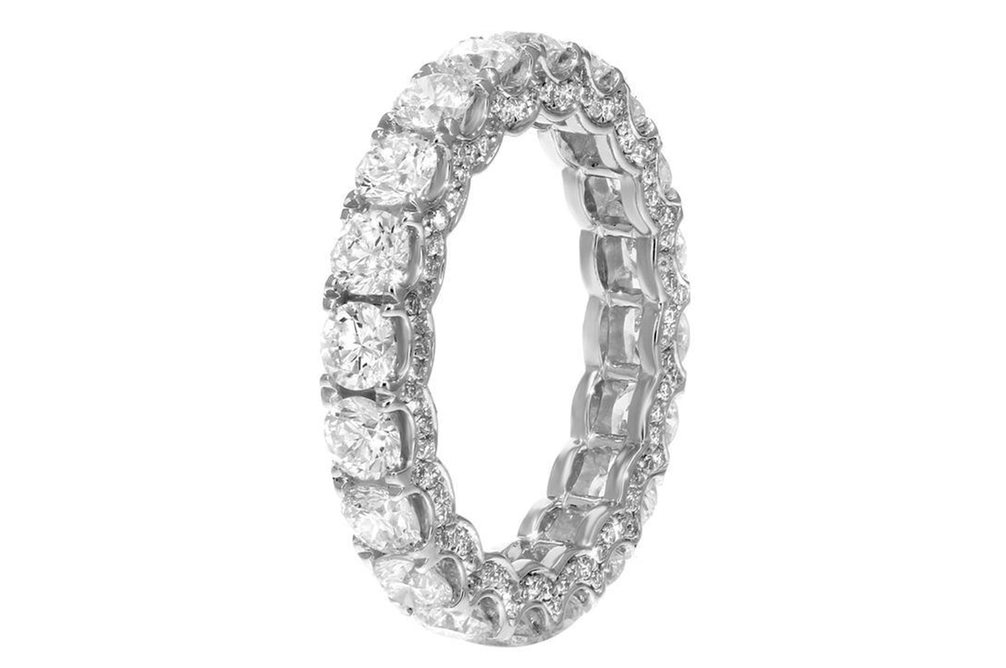 'Valerie ' 18K White Gold Wedding Band, 2.62 Carats