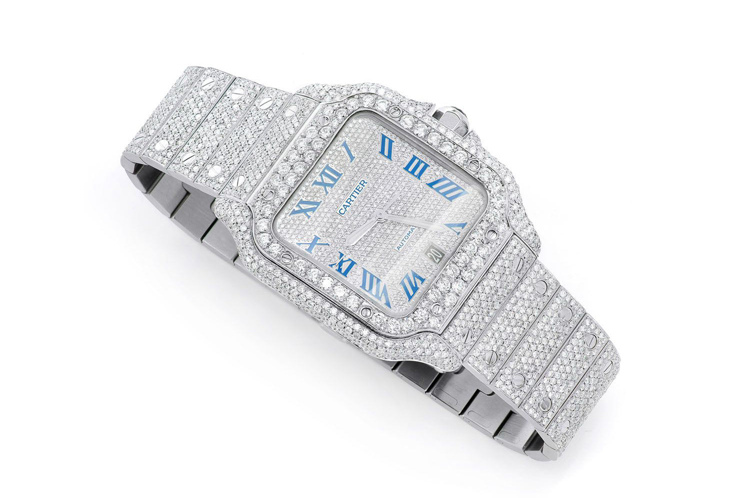 Cartier Santos De Cartier Steel 22.00ctw Amina Sorel Fine Jewelry