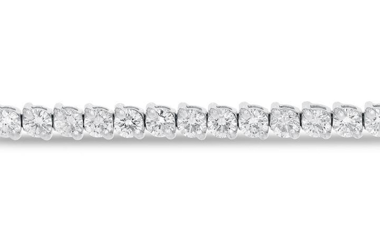 Diamond Tennis Bracelet 18K White Gold, 6.77 Carats