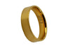 Wide Brushed Gold Plated Steel Ring