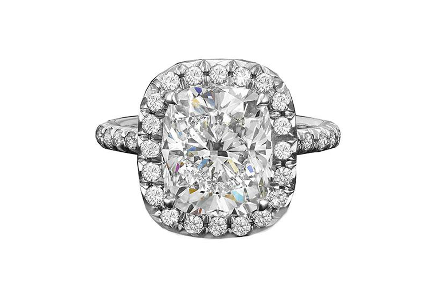 Classic Halo Pave Engagement Ring
