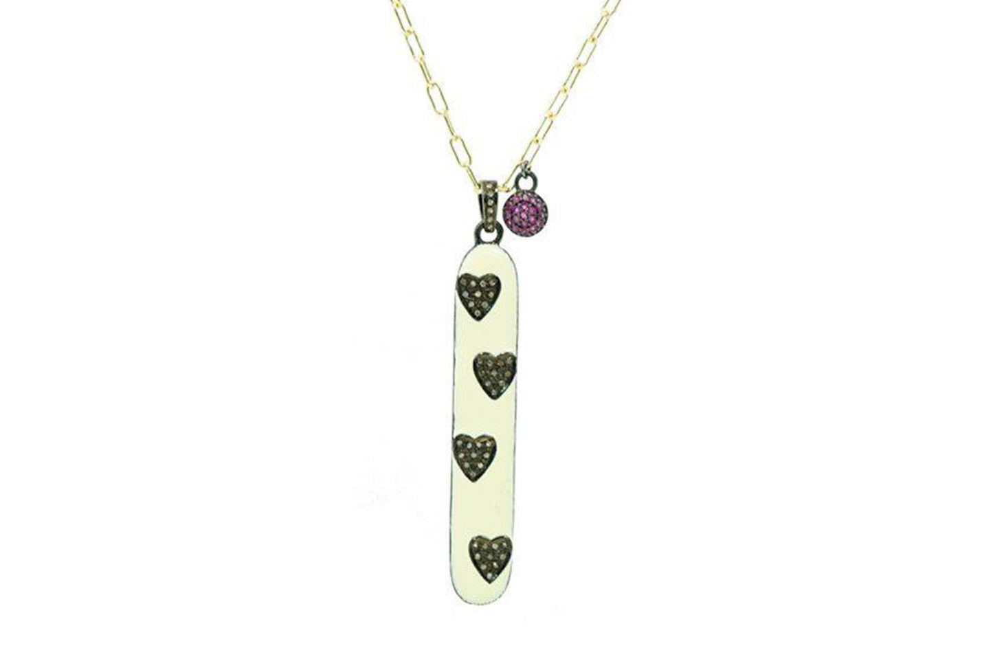 Diamond Bar with Hearts