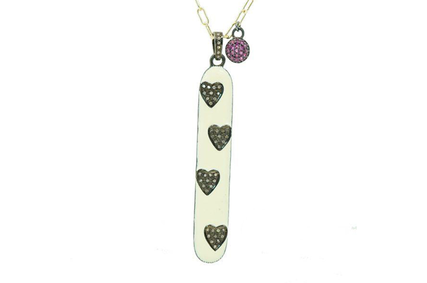 Diamond Bar with Hearts