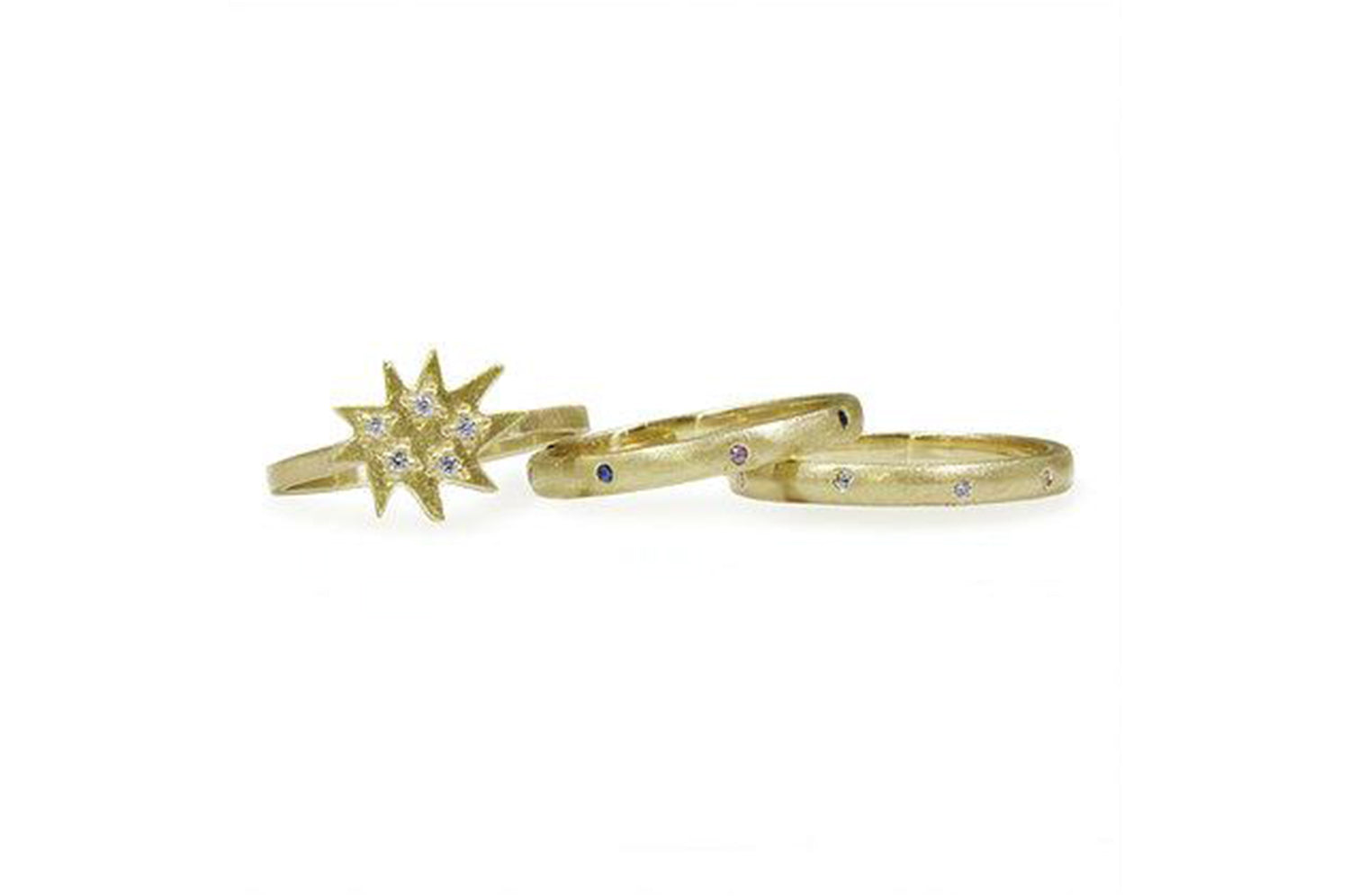Mini Stella Gold Ring with Diamonds- Emily Kuvin