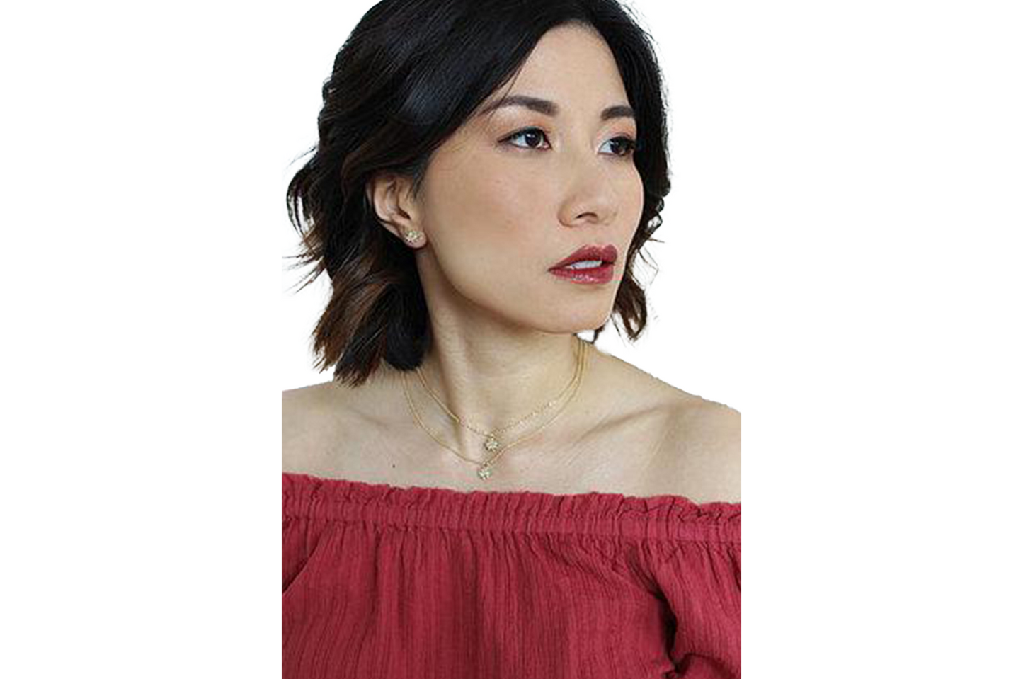 Mini Stella Gold  Single Necklace with Pink Sapphire- Emily Kuvin