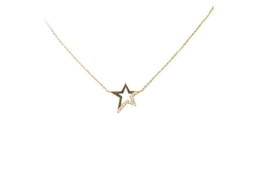 14kt Gold Open Star