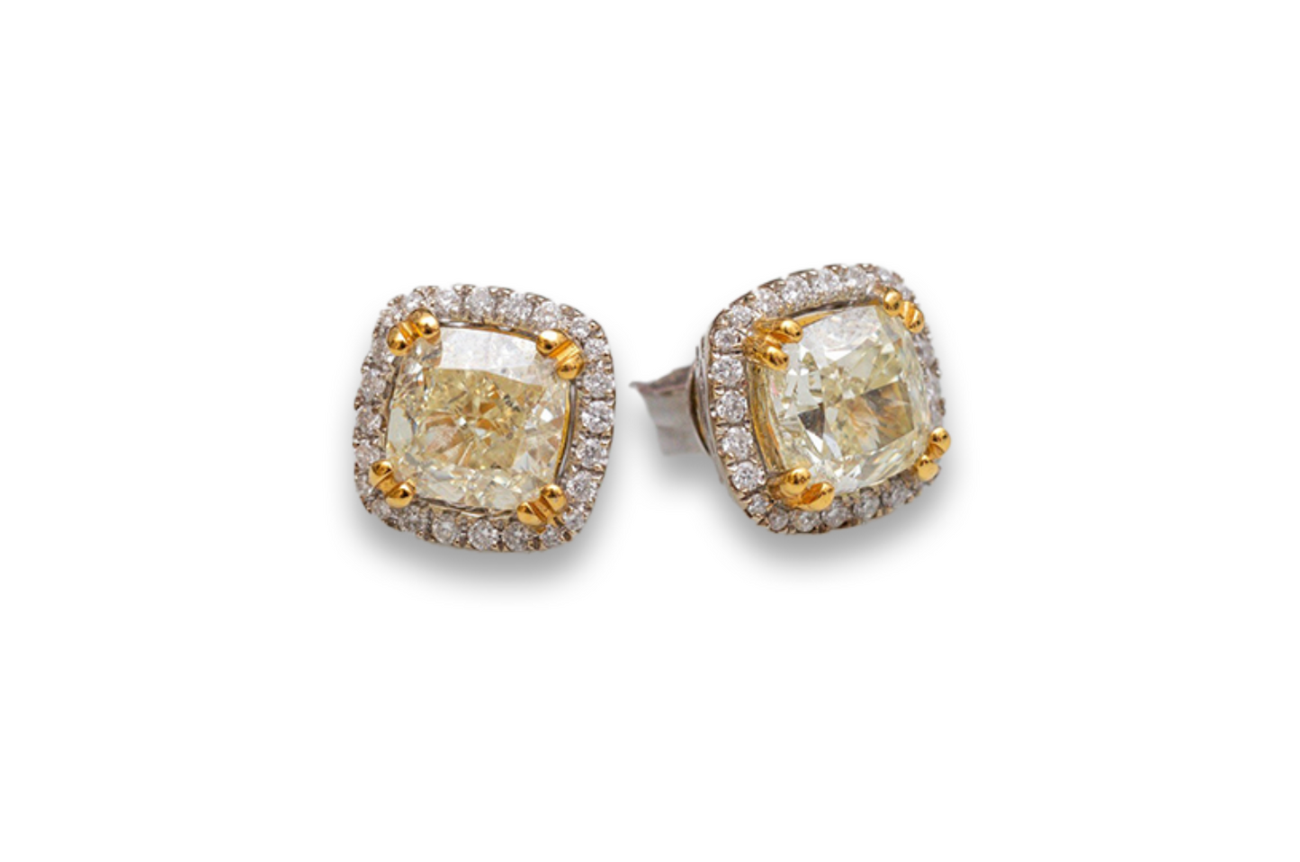 Cushion Cut Diamond Earrings