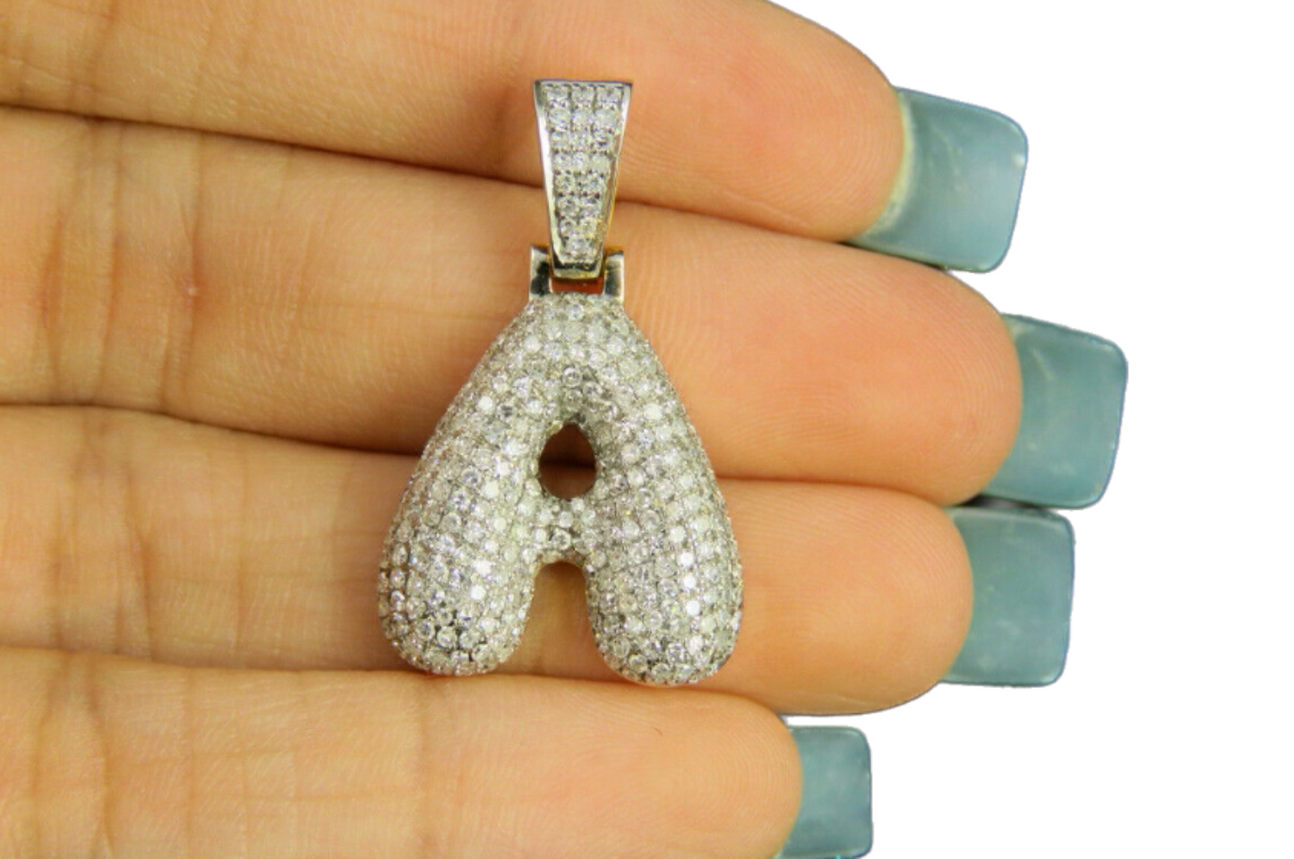 Diamond Bubble Letter Pendant