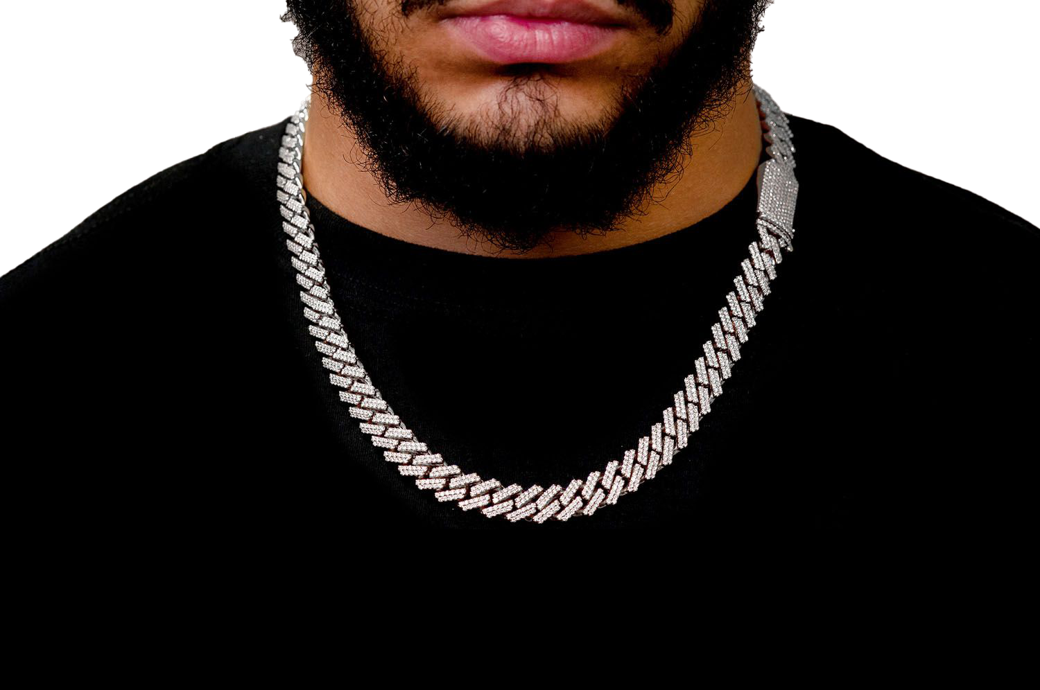 12mm Diamond Miami Cuban Necklace 14k 21.24ctw Amina Sorel Fine