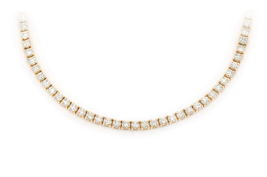 6pt Tennis Necklace 14k   10.50ctw