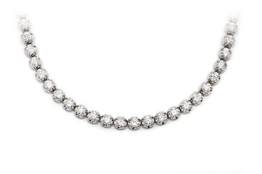 10pt Tennis Necklace 14k   14.28ctw