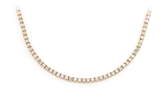 2pt Tennis Necklace 14k   5.50ctw