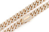 12mm Diamond Miami Cuban Necklace 14k   24.30ctw